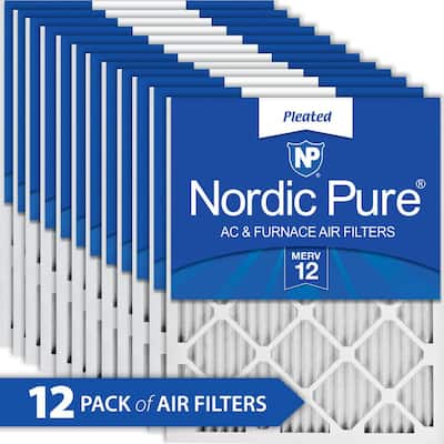Nordic Pure 8x19_1/2x1 Exact MERV 10 Pleated AC Furnace Air Filters 12 Pack Nordic Pure 8x19_1/2x1 Exact MERV 10 Pleated AC Furnace Air Filters 12 Pack