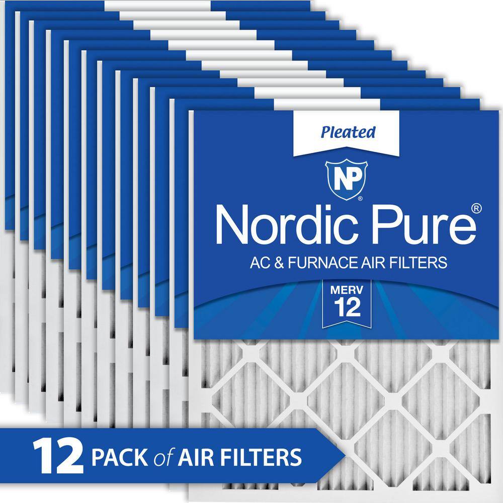 Nordic Pure 18x20x1 MERV 12 Pleated Plus Carbon AC Furnace Air Filters 18 x 20 x 1 Piece 