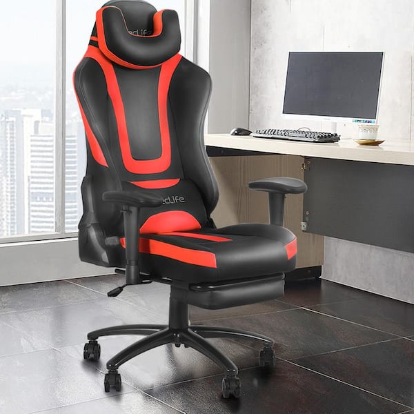 High-Back Executive Leather Gaming Computer Desk Office Swivel Reclining Chair 