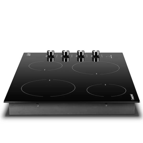 amzchef 36 in. 5 Elements Built-In Electric Stove Radiant Cooktop in Black  with Knob Control YL-CF89HD07A - The Home Depot