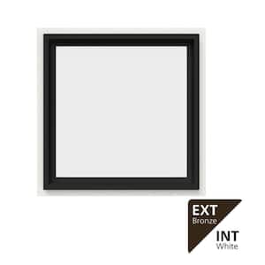 JELD-WEN 24 in. x 24 in. V-4500 Series Black Exterior/White