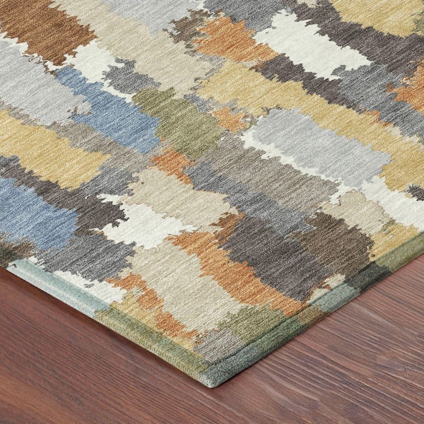 Chantille Machine Washable Indoor/Outdoor Abstract ACN2437 Chocolate 5 ft. x 7 ft. 6 in. Area Rug