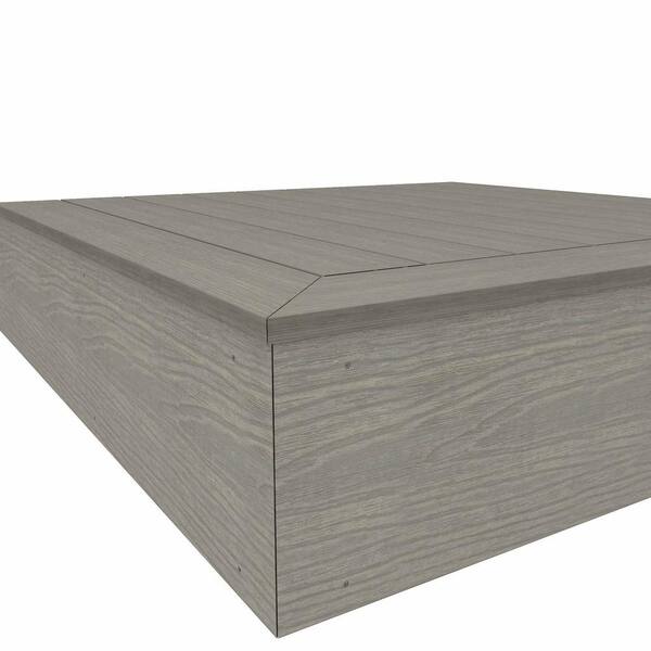 NewTechWood UltraShield 0.6 in. x 12 in. x 12 ft. Roman Antique Fascia Composite Decking Board