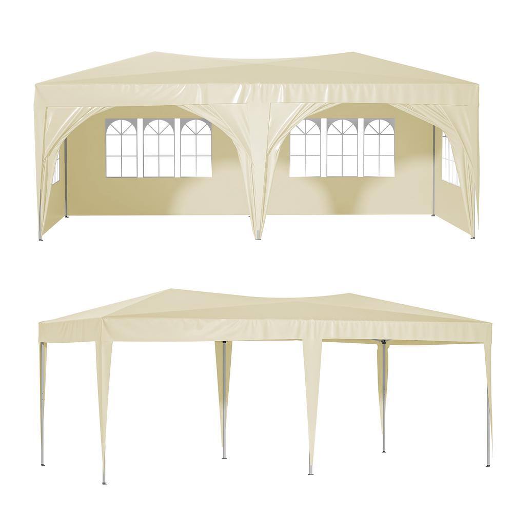 10 ft. x 20 ft. Pop Up Canopy Tent with 6-Removable Sidewalls, Party Tent, 
