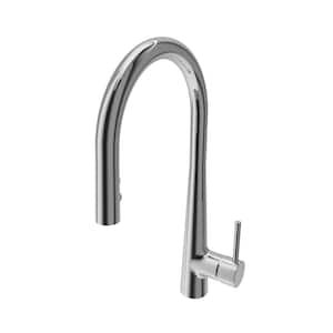 Lugano 2.0 Single Handle Pull Down Sprayer Kitchen Faucet in Polished Chrome