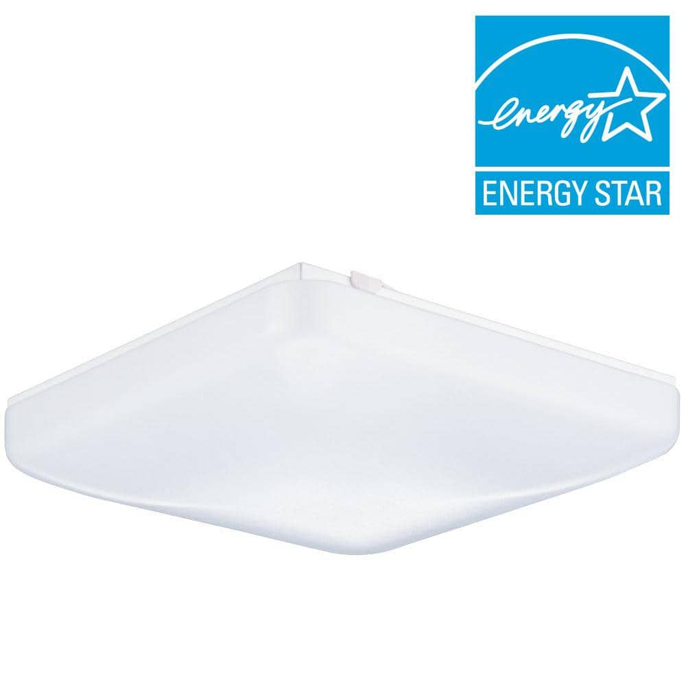 White Acrylic LED Square Flush Mount Light