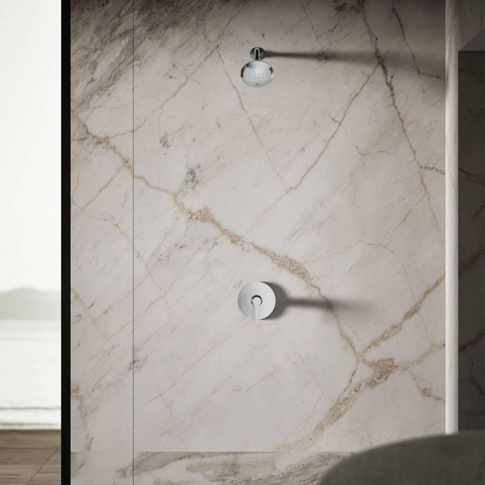 Polished Chrome Single-Function Wall-Mount Showerhead