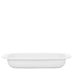 Solid White 4.5 qt. Enamelware Baking Pan