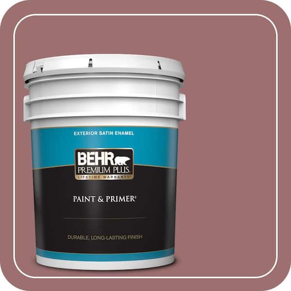 5 gal. #150F-5 Mulled Wine Satin Enamel Exterior Paint & Primer
