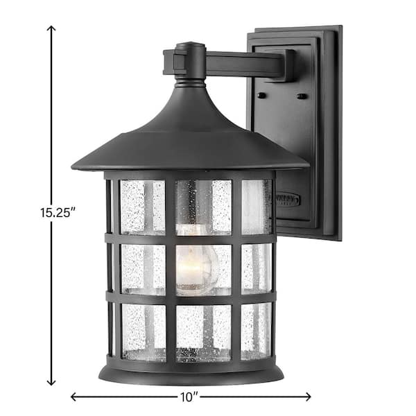 HINKLEY - Freeport 1-Light Textured Black Outdoor Wall Sconce