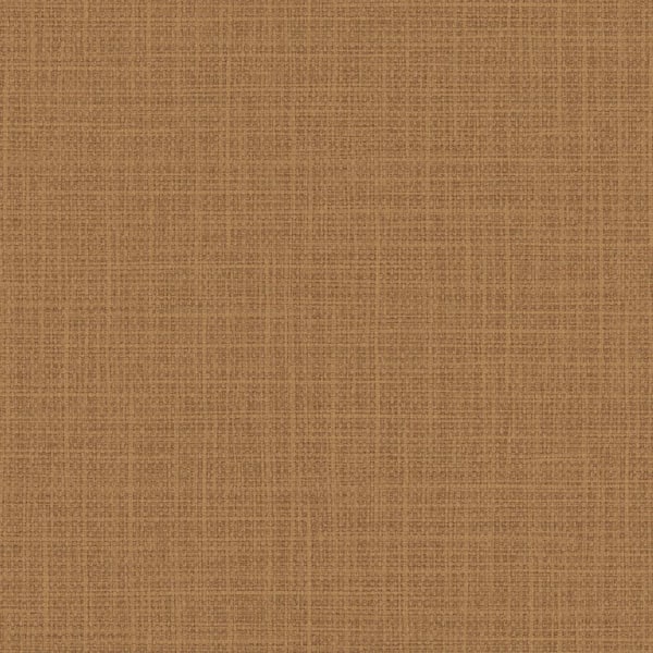 Seabrook Designs Woven Raffia Autumn Shimmer Burnt Orange Vinyl Strippable Roll (Covers 60.75 sq. ft.)
