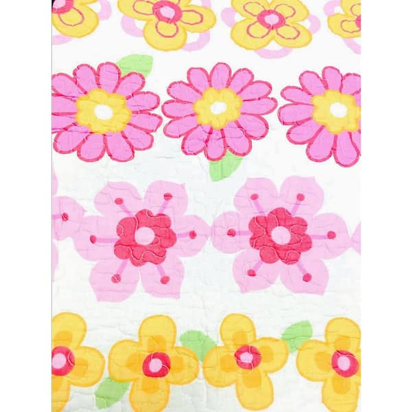 SUSSEXHOME 18 in. x 24 in. Pink Bird Super-Absorbent Washable