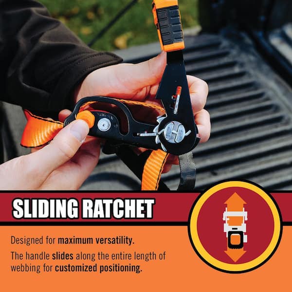 Gorilla 16 ft. x 1.25 in. Medium Duty Tie Down Ratchet Strap (2