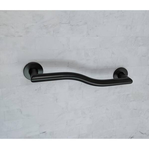 Juno Black Non-Slip Safety Support Grab Bar Bathtub Support For