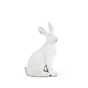 Polyresin Off-white Right Faced Accent Decor Rabbit