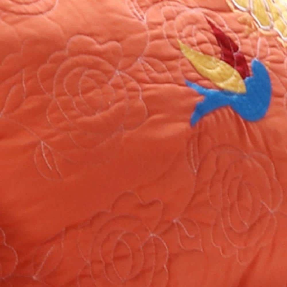 King Size Multicolor Embroidered Cotton Polyester Pillow Sham
