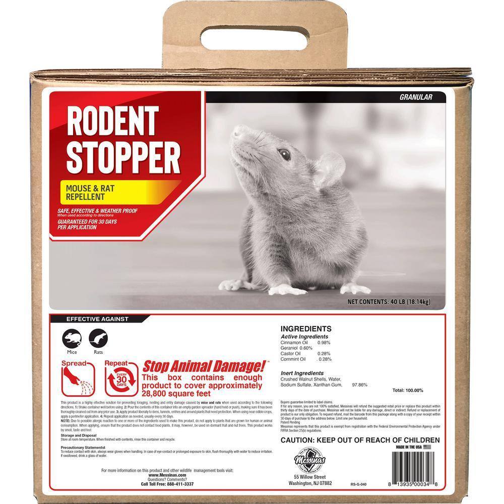 ANIMAL STOPPER Rodent Stopper Animal Repellent, 40# Ready-to-Use ...