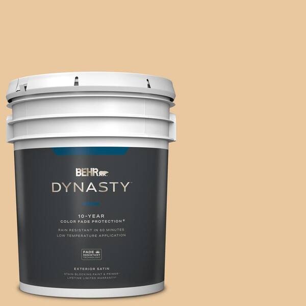 BEHR DYNASTY 5 gal. #PPU4-15 Jasper Cane Satin Exterior Stain-Blocking ...