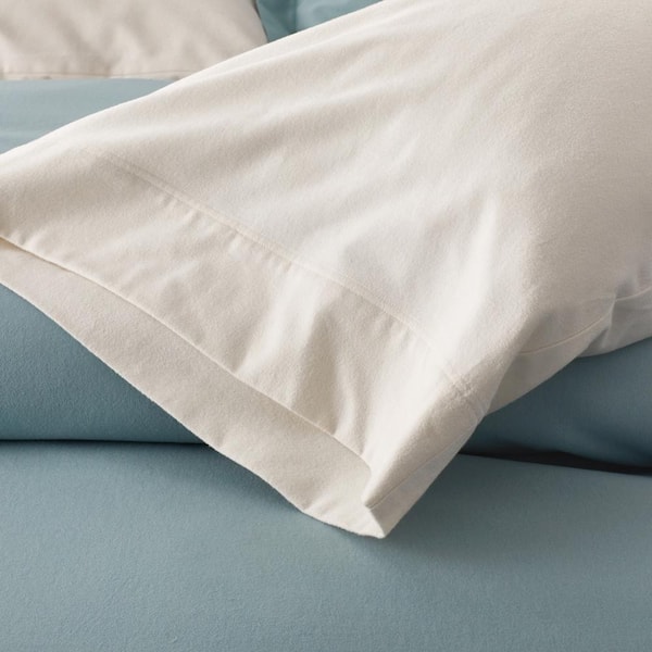 White flannel clearance pillowcases