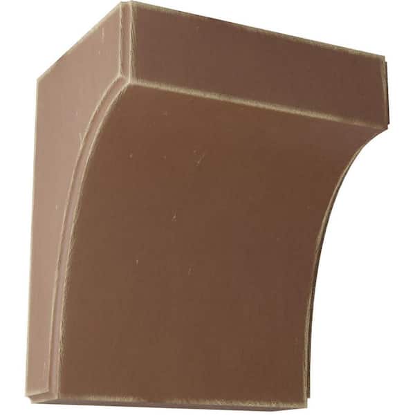 Ekena Millwork 5-1/4 in. x 6 in. x 4 in. Weathered Brown Clarksville Wood Vintage Decor Bracket