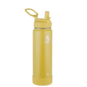 Actives 24 oz. Canary Insulated Stainless Steel Water Bottle with Straw Lid