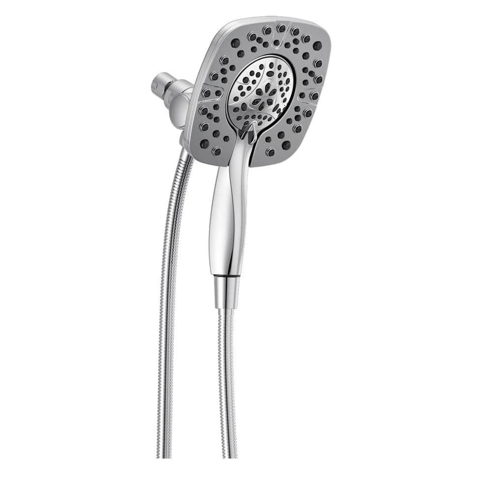 Delta In2ition 4-Spray Patterns 1.75 GPM in. Wall Mount Dual Shower Heads  in Chrome 58498 The Home Depot