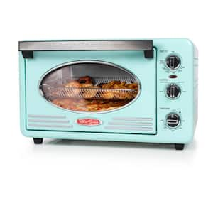 Retro Series 12-Slice Aqua Air Fry Toaster Oven with Built-in Timer