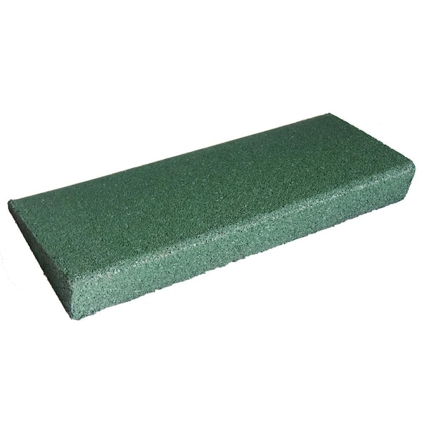 Rubber-Cal Eco-Safety 2.5 in. T x 6 in. W x 19.5 in. L Green Commercial Interlocking Rubber Flooring Ramp (10-Pack)