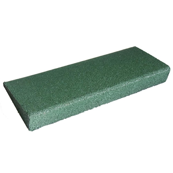 Rubber-Cal Eco-Safety 2.5 in. T x 6 in. W x 19.5 in. L Green Commercial Interlocking Rubber Flooring Ramp (4-Pack)