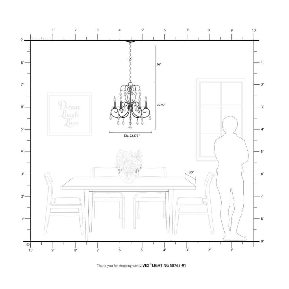 Mini Elegance 5-Light Brushed Nickel Chandelier with Clear Crystal Drops