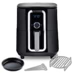 7 Qt. Ceramic Family-Size Air Fryer with Accessories and Full Color Recipe Book