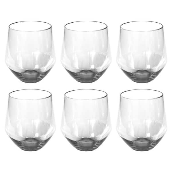 Abode Homewares Angle Stemless Glasses, Set of 6 - Clear
