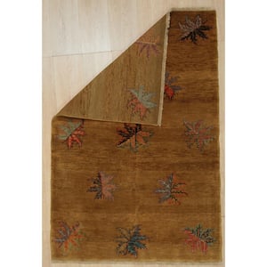 Brown Handmade Wool Transitional Ningxia Rug, 5'11 x 8'10