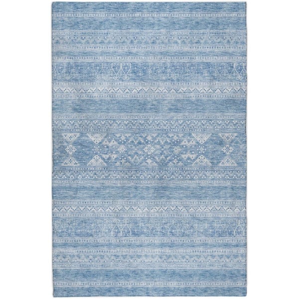 Dream Shag Premium Machine Washable Abstract ADS714 Sky 5 ft. x 7 ft. 6 in. Area Rug
