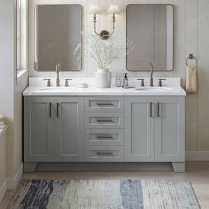 Taylor 72 in. W x 21.5 in. D x 34.5 in. H Double Freestanding Bath Vanity Cabinet Only in Grey