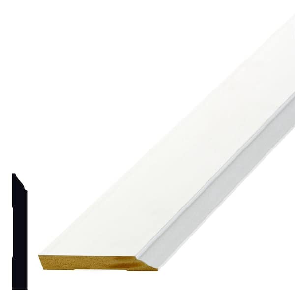 Alexandria Moulding LWM 635 3/8 in. x 2-5/8 in. Primed Fiberboard Baseboard Moulding