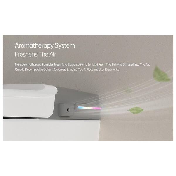 Unbranded - H2O Smart Tankless Elongated Bidet Toilet 1.0/1.28 GPF Dual Flush in White with Remote Control, and Heated Seat