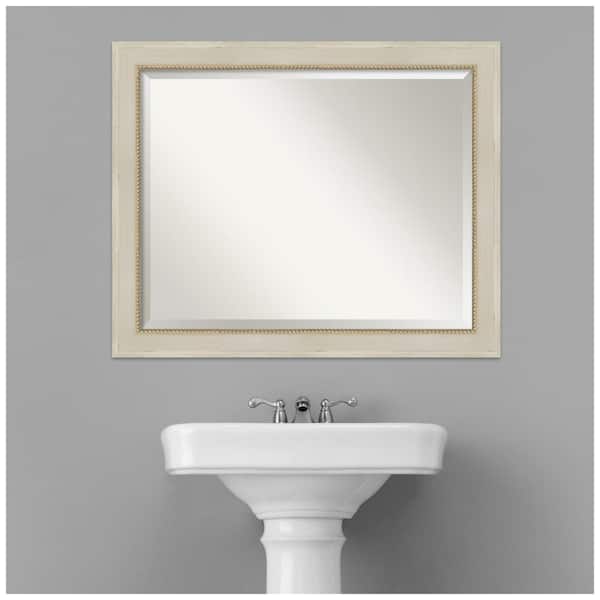Amanti Art Parthenon Cream 26 25 In X, Menards White Bathroom Mirror