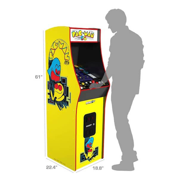 ARCADE1UP Pac-Man Deluxe Arcade Machine Gaming Cabinet with 14