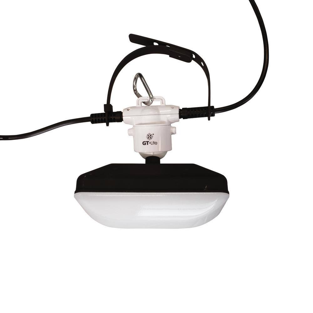 50ft White LED Outdoor Adjustable String Light with 5 Heads
