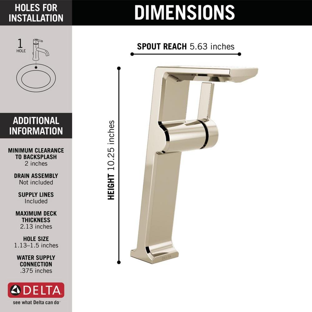 Modern European Polished Nickel Single Hole Vessel Faucet