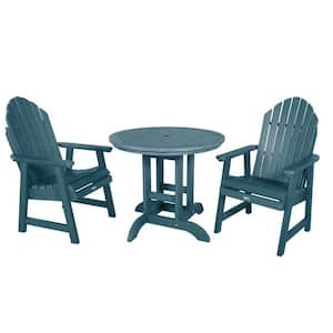 Hamilton Nantucket Blue 3-Piece Recycled Plastic Round Outdoor Dining Set