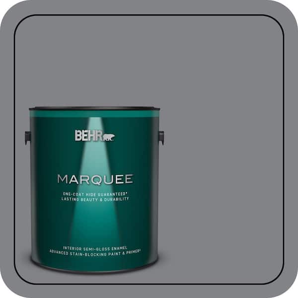 BEHR MARQUEE 1 gal. #N530-5 Mission Control One-Coat Hide Semi-Gloss Enamel Interior Paint & Primer