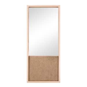 Windtree 24 in. W x 56 in. H Wood Natural Wall Mirror