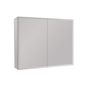 Foyil 30 in. W x 26 in. H Large Rectangular Silver Aluminum Recessed/Surface Mount Medicine Cabinet with Mirror