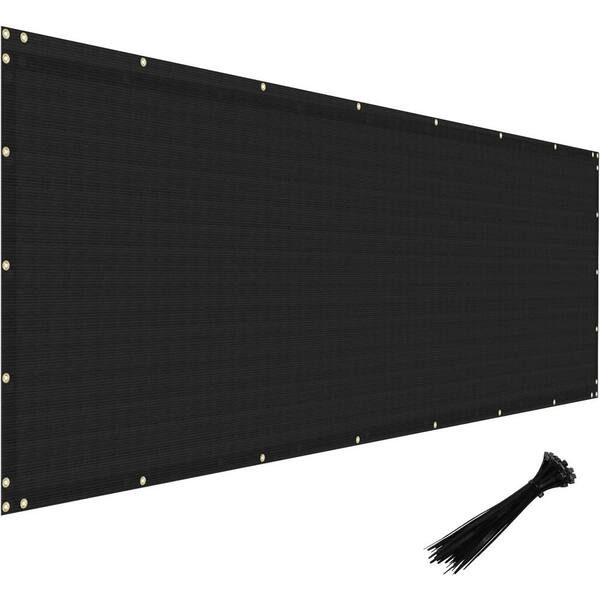 Angel Sar 4 ft. x 50 ft. Black Heavy-Duty Fencing Mesh Shade Net Cover, Polyethylene Fence Privacy Screen
