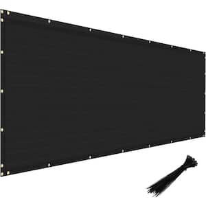 Angel Sar 4 ft. x 50 ft. Black Heavy-Duty Fencing Mesh Shade Net Cover, Polyethylene Fence Privacy Screen