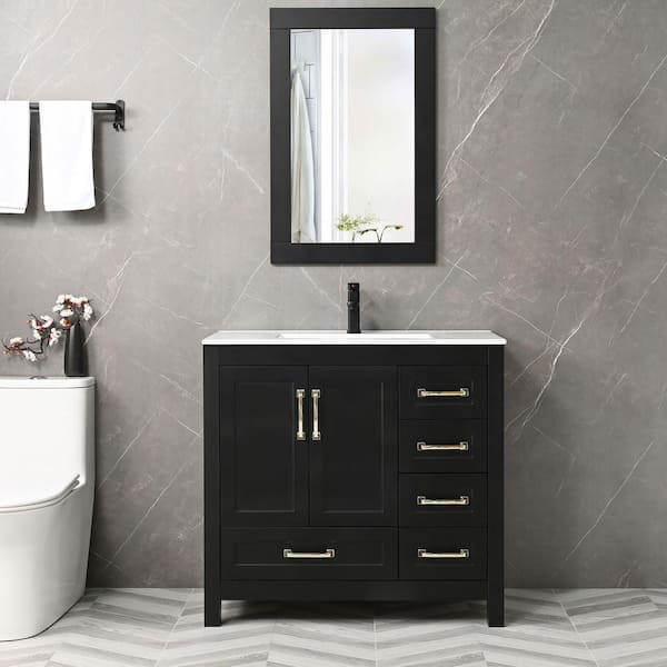 eclife 36 in. W x 18.3 in. D x 34 in. H Single Sink Bath Vanity in ...