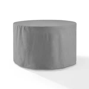 Round Gray Outdoor Dining Table Furniture Cover