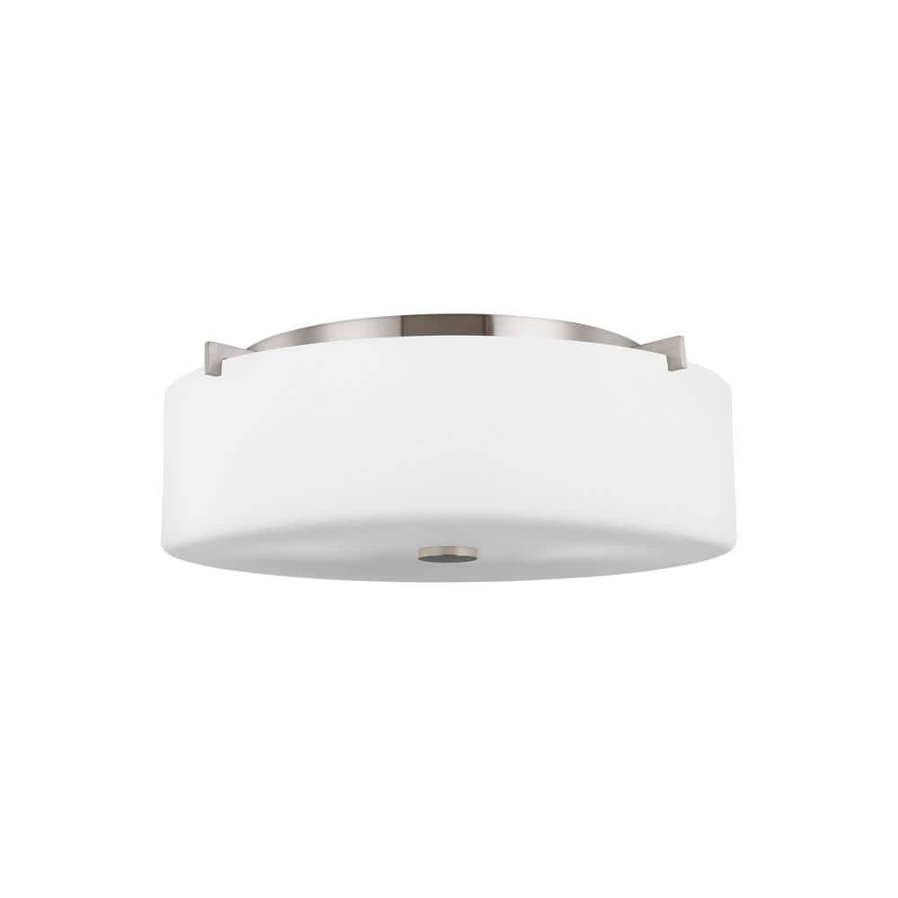 Sunset Drive 3-Light Brushed Steel Flush Mount price history on PriceWatchPro